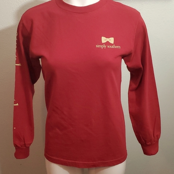 Simply Southern Tops - SIMPLY SOUTHERN Red/Black/Yellow Tailgate T-Shirt-Gameday Collection-Sz S